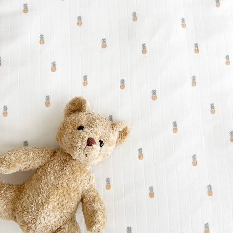Parure de lit gaze de coton bio Ananas+Citrons+Petites oies 2 - vertbaudet enfant 