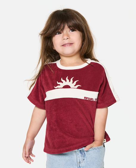 Fille-T-shirt, sous-pull-T-shirt à manches courtes fille road trip terry