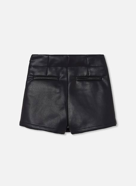 Jupe-short fille en simili cuir avec clous Noir 3 - vertbaudet enfant 