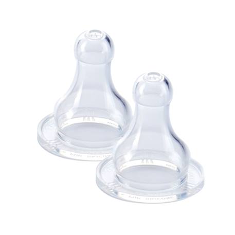 2 tétines silicone anti-colique débit variable gros biberons Transparent 2 - vertbaudet enfant 