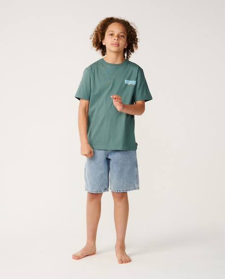 T-shirt à manches courtes garçon surf shack Muted green 4 - vertbaudet enfant 