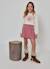 Jupe-short fille maille pied-de-poule Rose 1 - vertbaudet enfant 
