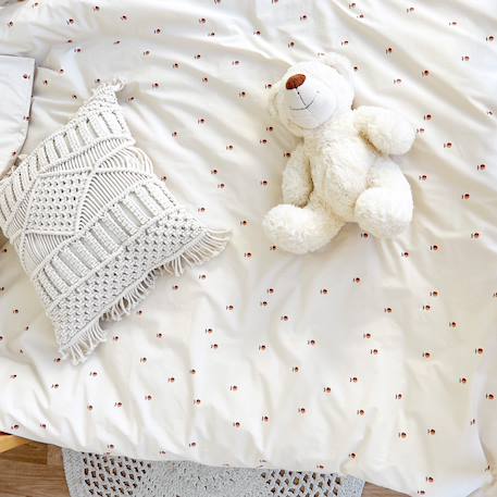 Parure de lit percale coton bio Arc-en-ciel+Caramel+Forêt+Petit buis+Sable+Sapins+Vert sauge 18 - vertbaudet enfant 