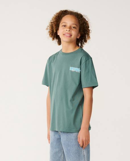 T-shirt à manches courtes garçon surf shack Muted green 2 - vertbaudet enfant 