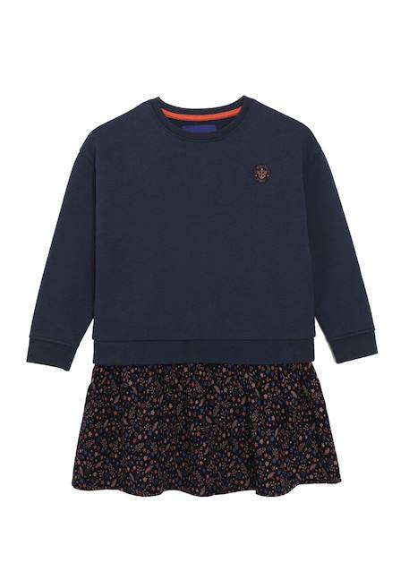 Fille-Robe manches longues 100% coton fille