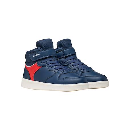 Baskets montantes à scratch Marine rouge 3 - vertbaudet enfant 