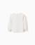 T-shirt en coton avec maxi col en broderie anglaise Blanc+Marrón 3 - vertbaudet enfant 
