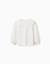 T-shirt en coton avec maxi col en broderie anglaise Blanc+Marrón 2 - vertbaudet enfant 