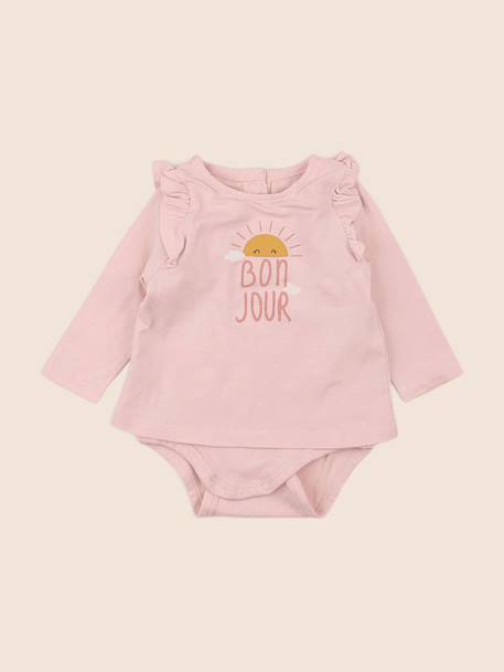 Body tee-shirt - 3 mois Rose 1 - vertbaudet enfant 