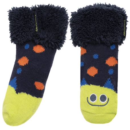 Chaussettes fourrées enfant vert 1/8 ans Marine 2 - vertbaudet enfant 