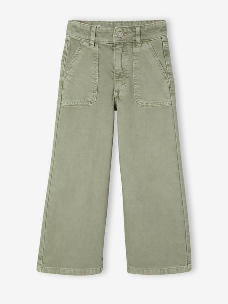 Pantalon fille large MorphologiK fin corail+kaki+vert de gris+vieux rose 13 - vertbaudet enfant 