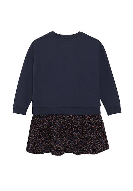 Robe manches longues 100% coton fille Indigo 3 - vertbaudet enfant 