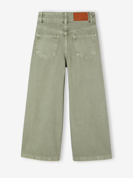 Pantalon fille large MorphologiK fin corail+kaki+vert de gris+vieux rose 14 - vertbaudet enfant 