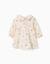 Robe en coton à manches longues avec broderie florale Blanc 1 - vertbaudet enfant 