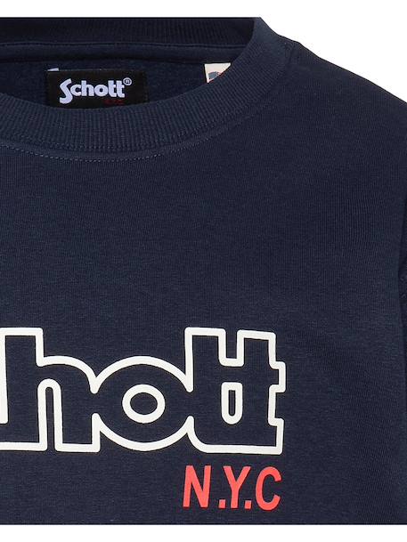 Sweatshirt col rond Gris chiné+Marine+Noir 9 - vertbaudet enfant 