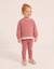 Ensemble de jogging en coton avec imprimé fleur en relief Rose 1 - vertbaudet enfant 