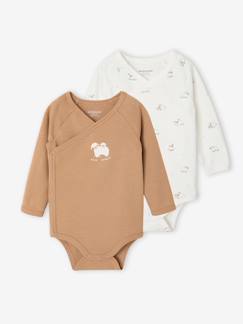 Bébé-Body-Lot de 2 bodies naissance manches longues 