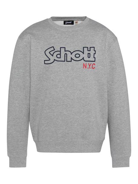 Sweatshirt col rond Gris chiné+Marine+Noir 1 - vertbaudet enfant 