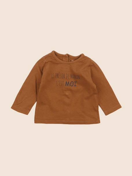 Tee-shirt - 3 mois Marron 1 - vertbaudet enfant 