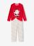 Pyjama fille velours rouge 1 - vertbaudet enfant 