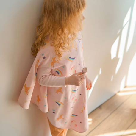 Bavoir boo évolutif 6 mois - 4 ans rainbow dreams Rose 2 - vertbaudet enfant 