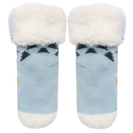 Chaussettes fourrées enfant bleu 1/8 ans Bleu 3 - vertbaudet enfant 