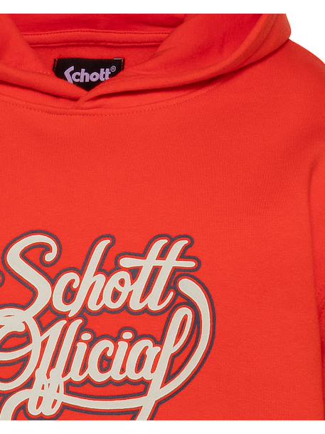 Sweatshirt à capuche imprimé schott official Orange 2 - vertbaudet enfant 