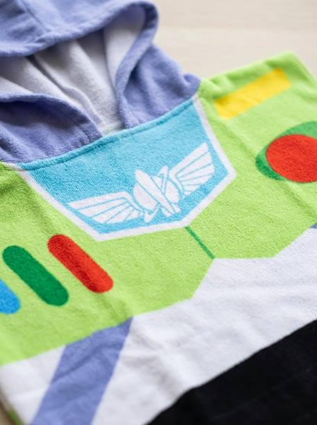 Poncho serviette de plage à capuche toy story buzz lightyear 3-8ans Vert et blanc 4 - vertbaudet enfant 