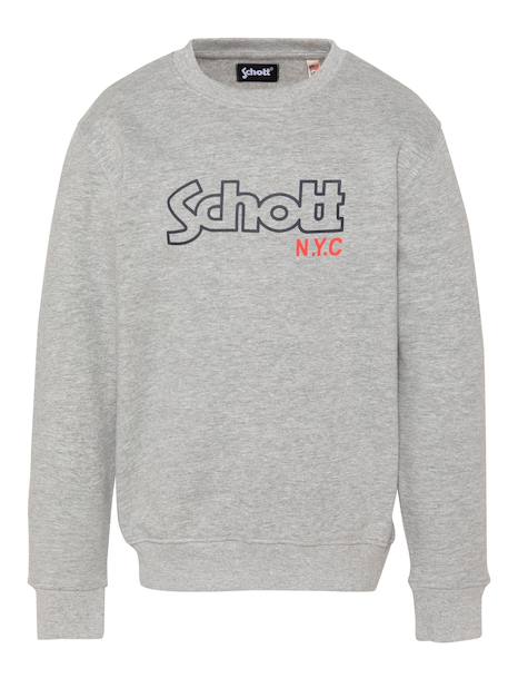 Sweatshirt col rond Gris chiné+Marine+Noir 2 - vertbaudet enfant 