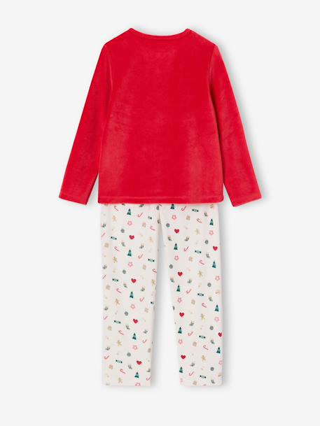 Pyjama fille velours rouge 4 - vertbaudet enfant 