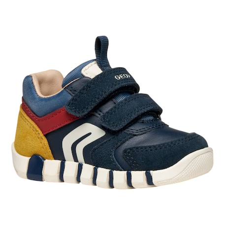 Baskets à scratchs garçon Bleu+Bleu mar/rouge foncé 8 - vertbaudet enfant 