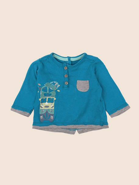 Tee-shirt - 6 mois Bleu 1 - vertbaudet enfant 