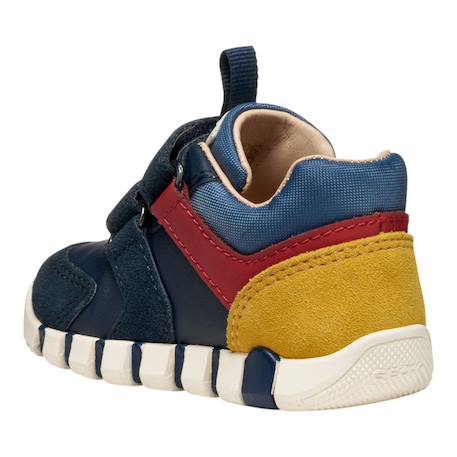 Baskets à scratchs garçon Bleu+Bleu mar/rouge foncé 9 - vertbaudet enfant 