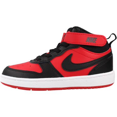 Baskets enfant garçon en cuir Noir+Rouge 8 - vertbaudet enfant 