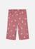 Pantalon fille velours côtelé fin imprimé fleurs Rose 2 - vertbaudet enfant 