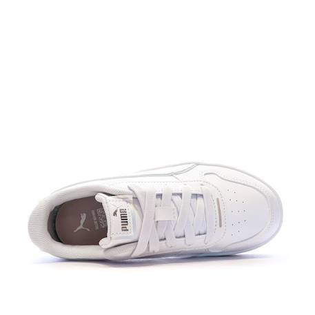 Baskets basses à lacets fille Blanc+Blanc mauve mist 5 - vertbaudet enfant 