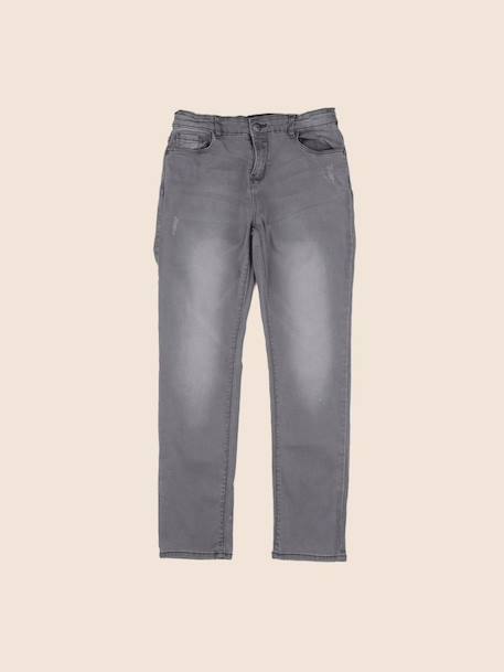 Jean - 12 ans Gris 1 - vertbaudet enfant 