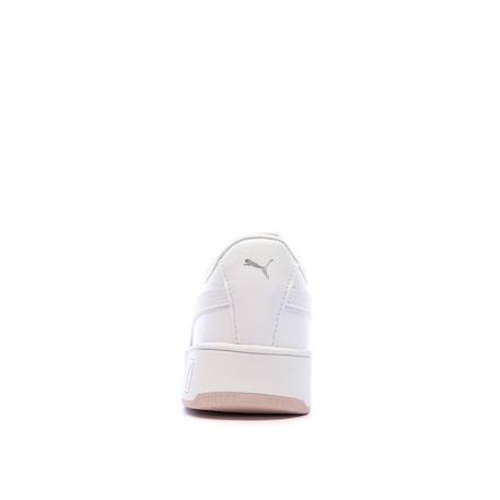 Baskets basses à lacets fille Blanc+Blanc mauve mist 4 - vertbaudet enfant 