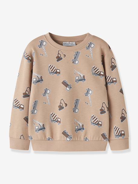 Sweatshirt à motifs garçon name it beige+bleu grisé+olive 1 - vertbaudet enfant 