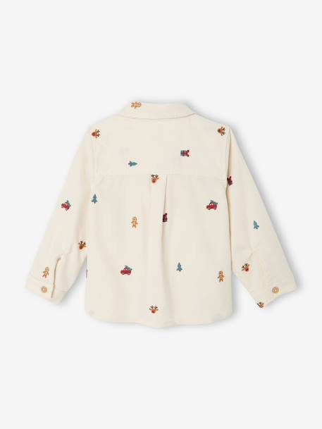 Chemise bébé garçon velours côtelé vanille 2 - vertbaudet enfant 