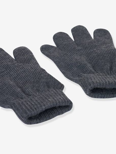 Gants garçon en mélange de laine mérinos name it bleu grisé+marron 2 - vertbaudet enfant 
