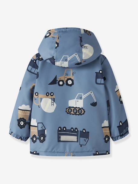 Veste d’hiver imprimée garçon à motifs pelleteuses name it bleu chambray 2 - vertbaudet enfant 