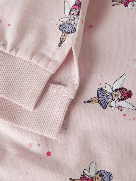 Sweat-shirt fille à imprimé all-over name it écru+rose bonbon+rose clair 9 - vertbaudet enfant 