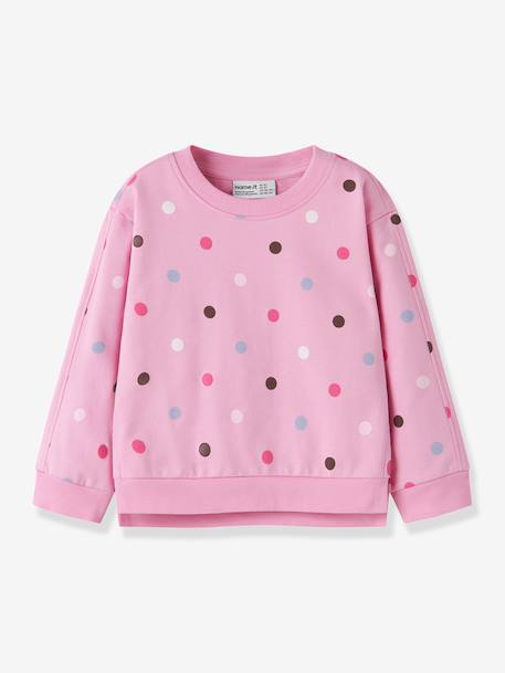 Sweat-shirt fille à imprimé all-over name it écru+rose bonbon+rose clair 4 - vertbaudet enfant 