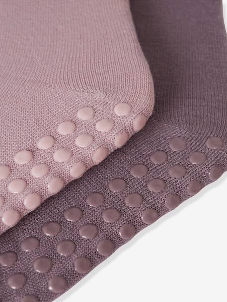 Lot de 2 paires de chaussettes antidérapantes fille en mélange de laine mérinos name it mauve 2 - vertbaudet enfant 