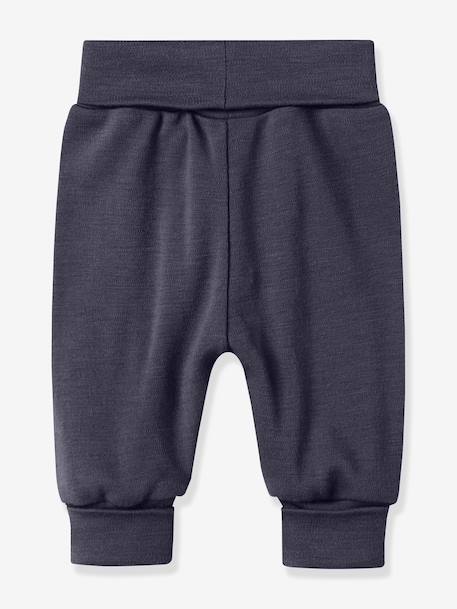 Pantalon bébé en laine mérinos name it bleu grisé+gris chiné 2 - vertbaudet enfant 