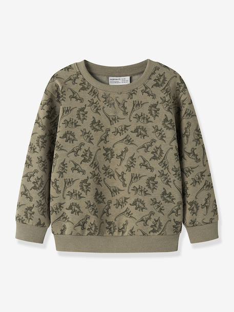 Sweatshirt à motifs garçon name it beige+bleu grisé+olive 6 - vertbaudet enfant 