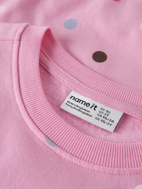 Sweat-shirt fille à imprimé all-over name it écru+rose bonbon+rose clair 6 - vertbaudet enfant 