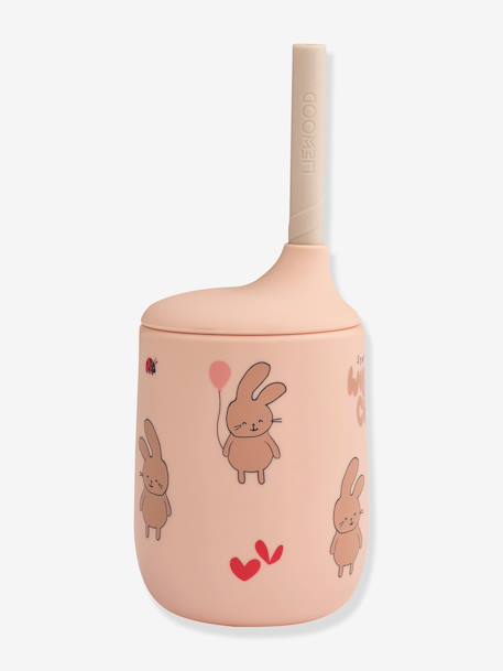 Gobelet en silicone avec paille Ellis - beige+écru+rose pâle+vert sapin 7 - vertbaudet enfant 