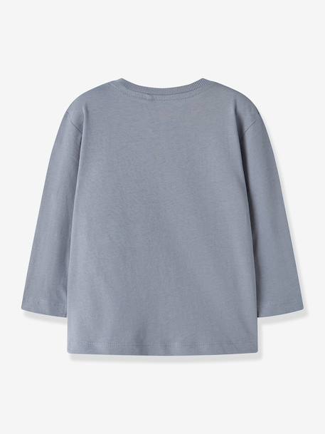 T-shirt manches longues coupe ample garçon name it bleu ardoise+écru+gris+vert 6 - vertbaudet enfant 